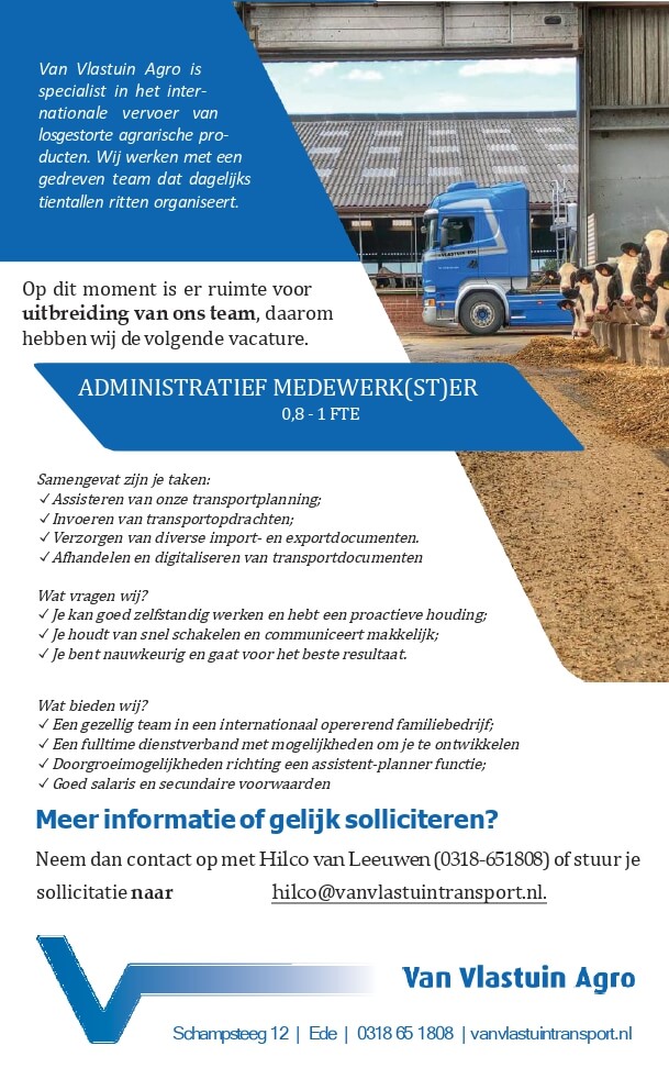 Vacature Administratief Medewerker